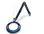 Green-Lite® 7-1/2" Spectra Blue Round LED Magnifier; 43" Reach; Table Edge Clamp - Exact Industrial Supply