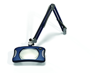 Green-Lite® 7" x 5-1/4"Spectra Blue Rectangular LED Magnifier; 43" Reach; Table Edge Clamp - Exact Industrial Supply