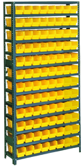 36 x 18 x 48'' (96 Bins Included) - Small Parts Bin Storage Shelving Unit - Exact Industrial Supply