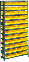 36 x 12 x 75'' (48 Bins Included) - Small Parts Bin Storage Shelving Unit - Exact Industrial Supply