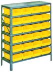 36 x 12 x 48'' (24 Bins Included) - Small Parts Bin Storage Shelving Unit - Exact Industrial Supply