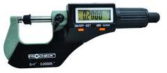 IP40 Electronic Micrometer - 0-1"/25.4mm Range - .00005"/.001mm Resolution - Output S4 Connector - Exact Industrial Supply