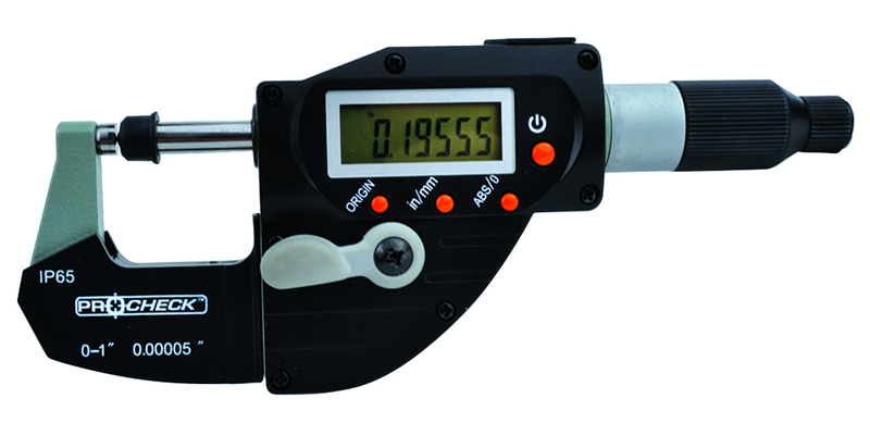 IP65 Ram-Mike Absolute High Speed Micrometer - 0-1"/25.4mm Range - . 00005"/.001mm Resolution - Output L5 Connector - Exact Industrial Supply