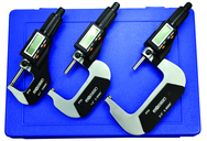 IP54 Electronic Micrometer - 0-3" /76.2mm Range - .00005"/.001mm Resolution - Output S4 Connector - Exact Industrial Supply