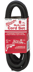 #48-76-4008 - Fits: Most Milwaukee 3-Wire Quik-Lok Cord Sets @ 8' - Replacement Cord - Exact Industrial Supply