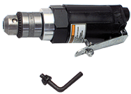 #FP3501 - 3/8'' Chuck Size - Straight - Non-Reversing - Air Powered Drill - Exact Industrial Supply