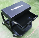Mechanic's Roller Shop Stool with Drawer - Exact Industrial Supply