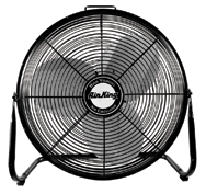 18" Floor Fan Roll-About Stand; 3-speed; 1/6 HP; 120V - Exact Industrial Supply