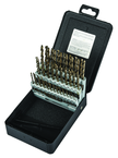 60 Pc. #1 - #60 Wire Gage Cobalt Bronze Oxide Jobber Drill Set - Exact Industrial Supply