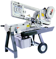 Horizontal/Vertical Bandsaw-Wet Cutting - #58BW; 9-1/2 x 11'' Capacity; 1/2HP; 1PH; 115V Motor - Exact Industrial Supply