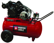 20 Gal. Single Stage Air Compressor, Horizontal, medium Duty Cast Iron - Exact Industrial Supply