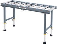 9-Roller Roller Table - #D2271--19" Wide x 65" Long - Exact Industrial Supply