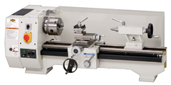 Bench Lathe - #M1016 9-3/4'' Swing; 21'' Between Centers; 3/4HP; 1PH; 110V Motor - Exact Industrial Supply