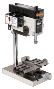 Mill Drill - 1JT Spindle - 3-1/2 x 8'' Table Size - 1/5HP; 1PH; 110V Motor - Exact Industrial Supply
