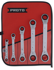 Proto® 5 Piece Offset Reversible Ratcheting Box Wrench Set - 6 and 12 Point - Exact Industrial Supply