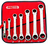 Proto® 7 Piece Offset Reversible Ratcheting Box Wrench Set - 6 and 12 Point - Exact Industrial Supply