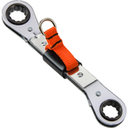 Proto® Tether-Ready Offset Double Box Reversible Ratcheting Wrench 1/2" x 9/16" - 6 Point - Exact Industrial Supply