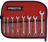 Proto® 8 Piece Full Polish Combination Short Wrench Set - 6 Point - Exact Industrial Supply