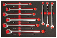 Proto® Foamed 15 Piece Combination Wrench Set -Full Polish- 12 Point - Exact Industrial Supply