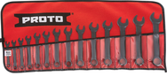 Proto® 14 Piece Black Oxide Metric Short Combination Wrench Set - 12 Point - Exact Industrial Supply