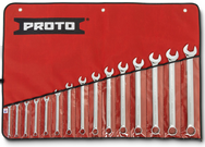 Proto® 15 Piece Full Polish Combination Spline Wrench Set - 12 Point - Exact Industrial Supply