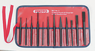 Proto® 12 Piece Punch & Chisel Set - Exact Industrial Supply