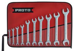 Proto® 10 Piece Satin Metric Open-End Wrench Set - Exact Industrial Supply