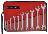 Proto® 10 Piece Satin Open-End Wrench Set - Exact Industrial Supply