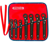 Proto® 7 Piece Ratcheting Flare Nut Wrench Set - 12 Point - Exact Industrial Supply