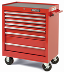 Proto® 440SS 27" Roller Cabinet - 7 Drawer, Red - Exact Industrial Supply