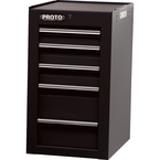 Proto® 450HS Side Cabinet - 5 Drawer, Black - Exact Industrial Supply