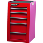 Proto® 450HS Side Cabinet - 5 Drawer, Red - Exact Industrial Supply