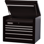 Proto® 450HS 34" Top Chest - 5 Drawer, Black - Exact Industrial Supply