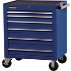 Proto® 450HS 34" Roller Cabinet - 6 Drawer, Blue - Exact Industrial Supply