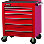 Proto® 450HS 34" Roller Cabinet - 6 Drawer, Red - Exact Industrial Supply