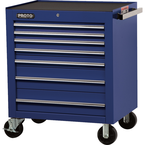 Proto® 450HS 34" Roller Cabinet - 7 Drawer, Blue - Exact Industrial Supply