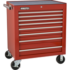 Proto® 450HS 34" Roller Cabinet - 8 Drawer, Red - Exact Industrial Supply