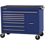 Proto® 450HS 50" Workstation - 8 Drawer & 2 Shelves, Blue - Exact Industrial Supply