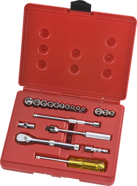 Proto® 1/4" Drive 19 Piece Socket, Combination Set - 6 and 8 Point - Exact Industrial Supply