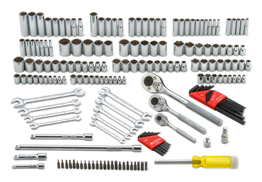 Proto® 1/4", 3/8", 1/2" Drive 184 Piece Socket Set- 6 & 12 - Tools Only - Exact Industrial Supply