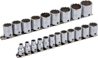 Proto® Tether-Ready 3/8" Drive 21 Piece Metric Socket Set - 12 Point - Exact Industrial Supply