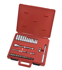 Proto® 3/8" Drive 29 Piece Metric Socket, Combination Set - 12 Point - Exact Industrial Supply