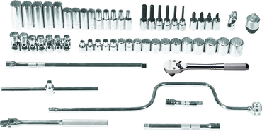 Proto® 3/8" Drive 57 Piece Metric Socket Set - 12 Point - Tools Only - Exact Industrial Supply