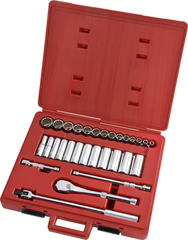 Proto® 1/2" Drive 30 Piece Socket Set - 12 Point - Exact Industrial Supply