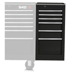Proto® 440SS Side Cabinet - 6 Drawer, Black - Exact Industrial Supply