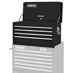 Proto® 440SS 27" Top Chest with Drop Front - 4 Drawer, Black - Exact Industrial Supply