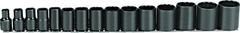 Proto® 1/2" Drive 15 Piece Black Oxide Socket Set - 12 Point - Exact Industrial Supply