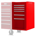 Proto® 550S Side Cabinet - 6 Drawer, Gloss Red - Exact Industrial Supply
