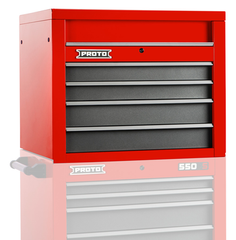 Proto® 550S 34" Top Chest - 4 Drawer, Gloss Red - Exact Industrial Supply