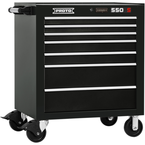 Proto® 550S 34" Roller Cabinet - 7 Drawer, Gloss Black - Exact Industrial Supply
